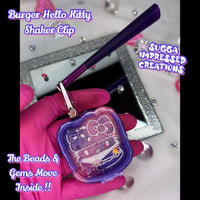 Image 1 of Pink & Purp Burger Hello Kitty Clip