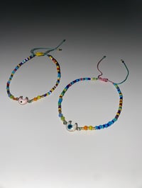 Image 2 of Colorful moon evil eye bracelet 