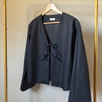 Image 1 of Black Tie-Up Long Sleeve