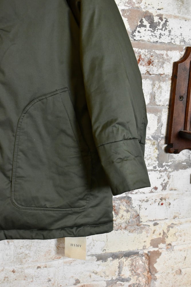 Image of Quilted Button Neck Down Jacket