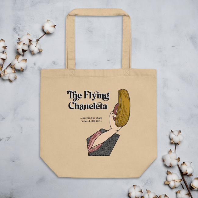 The Flying Chancleta Eco Tote Bag - Beige