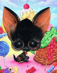 Candyland Tortie Cat Art Print