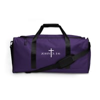 Image 1 of John 3:16 Duffle Bag Purple