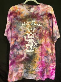 Image 1 of XL Hail Satan Tie Dye Shirt 2