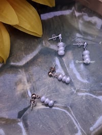 Image 2 of Sterling Silver | Gold-Filled Pearl Earrings | Bridal Earrings | Wedding Earrings