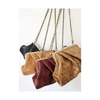 Image 1 of Pleated Leather Handbag/Clutch