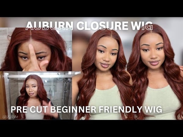 Image of Beauty Forever HD 4x4 HD lace Closure Body Wave Auburn - 24 inch