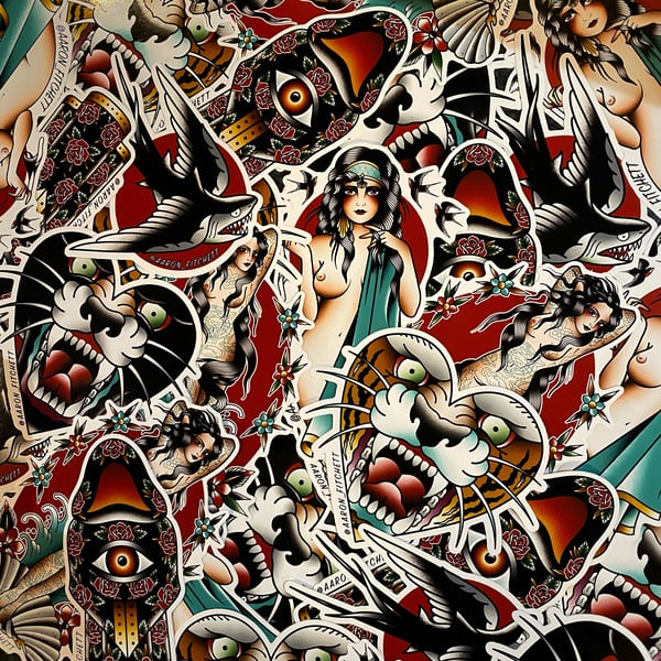 Image of 6 SICK MIXED STICKER PACK
