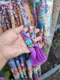 Image 4 of Patchwork Stevie top purple tassels