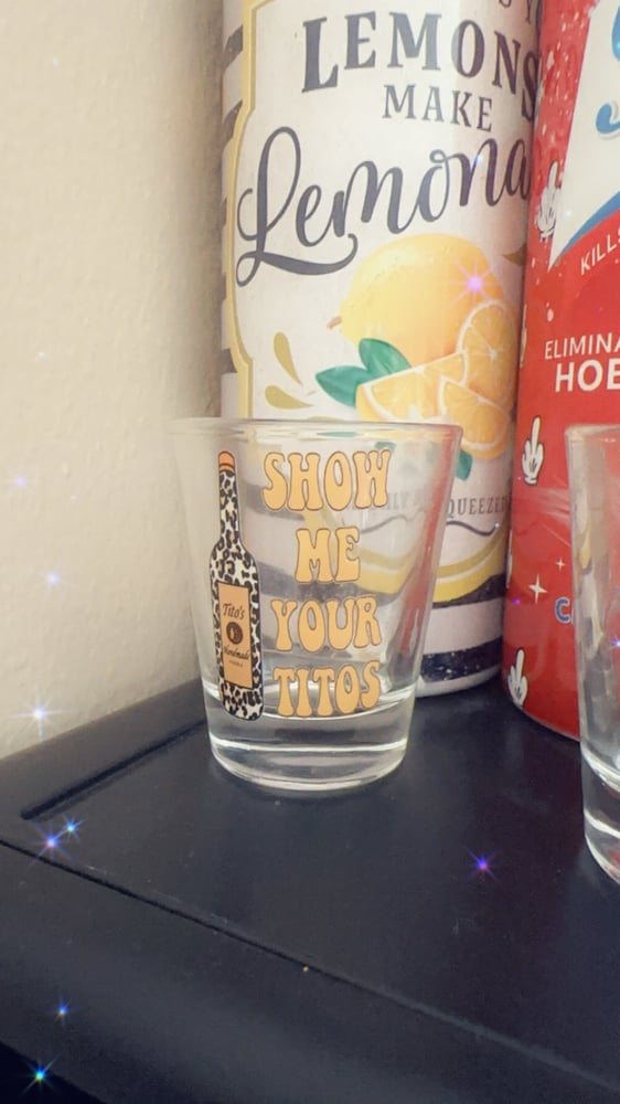 Image of Pick a custom Shot glass options are below