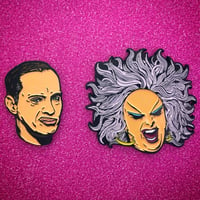 The Filth & the Fury - John Waters & Divine pin set