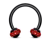 Black septum with Red Gem