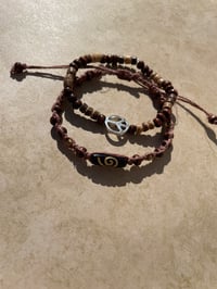 Image 4 of Spiral & peace sign bracelet stack