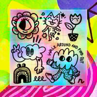 Doodle Square Sticker