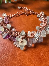 Image 1 of Fluera — Rainbow Fluorite Chip Dangle Bracelet