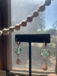 Image 4 of Moss Agate Floral Dangles