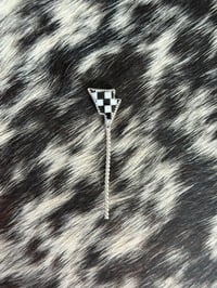 Image 1 of Checkered Lightning Bolt Pin