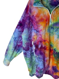 Image 4 of ♻️ UPCYCLED L Men's Half Zip Knit Pullover in Bright Ice Dye