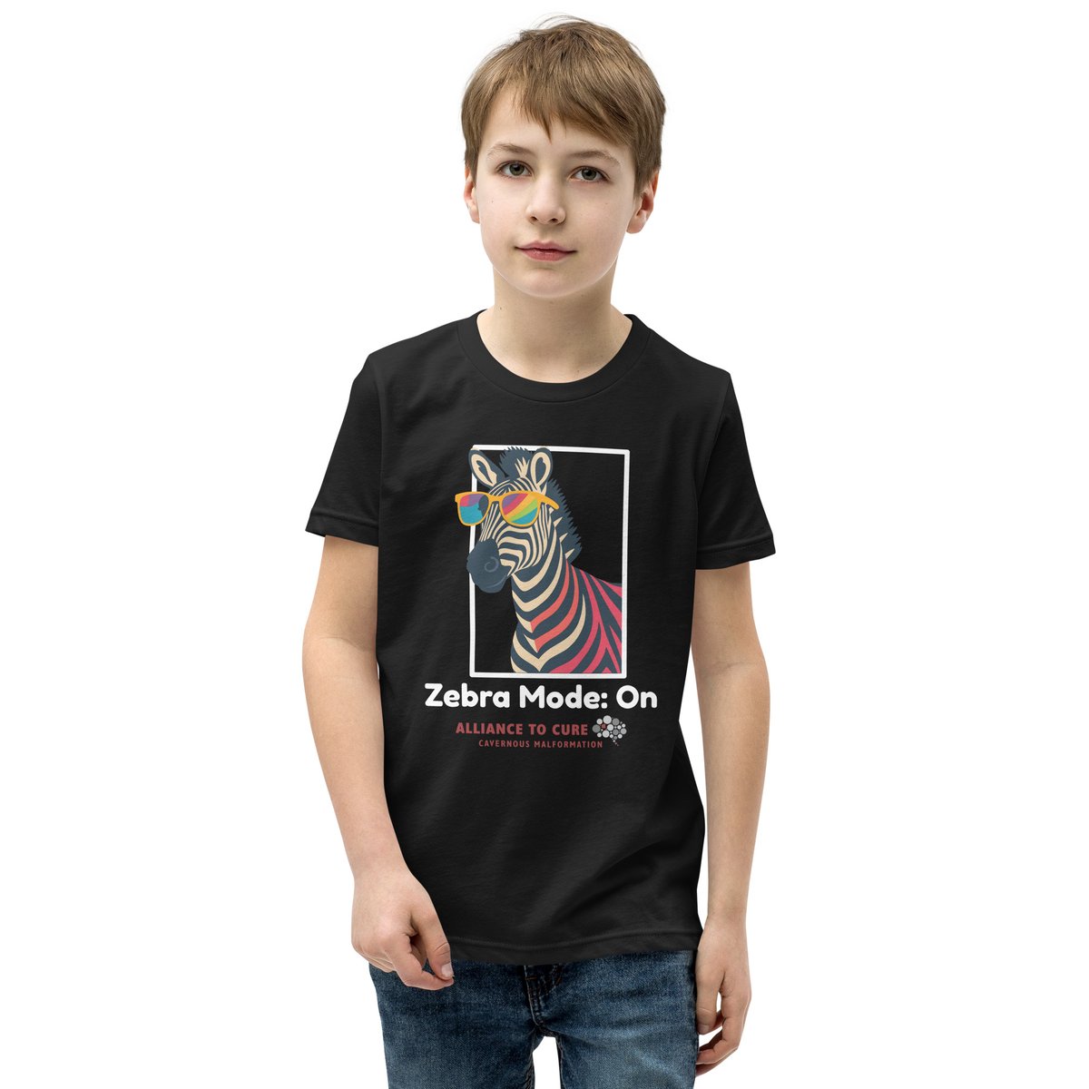 Image of Zebra Mode Youth Short Sleeve T-Shirt