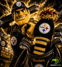 Image 1 of Pittsburgh Steelers custom Golf Club Cover hand knit logo NFL fan  gift-d91e6b5c