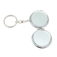 Image 5 of Small Foldable Cosmetic Mirror With Keychain Heat Transfer Print Sublimation Blank Key Chain Mini Me