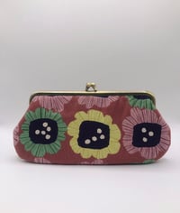 Image 1 of Square Flowers Slim Purse