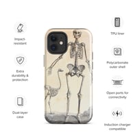 Image 5 of Antique Bookpage Detailed Anatomical Illustration Human and Bird Skeletons Tough Case for iPhone®