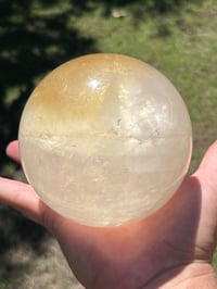 Image 7 of Large Calcite Sphere With Rainbows #2828