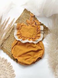 Image 1 of Photo prop | Boho photosession outfit | Giuseppina bodysuit | age 12 months | orange