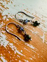 Image 12 of kyanite and green tourmaline earrings