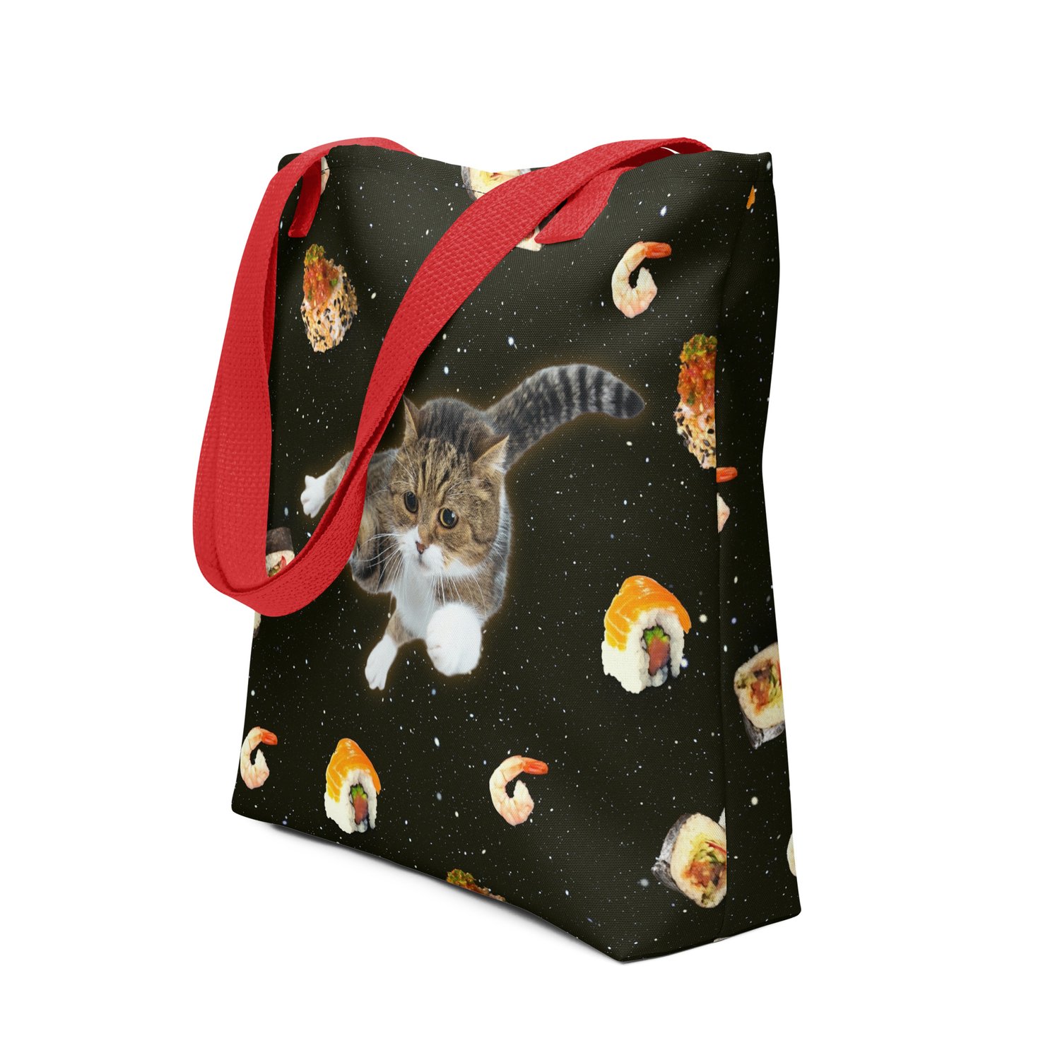 Image of Sushi Cat in Space - All Over Print - Tote Bag