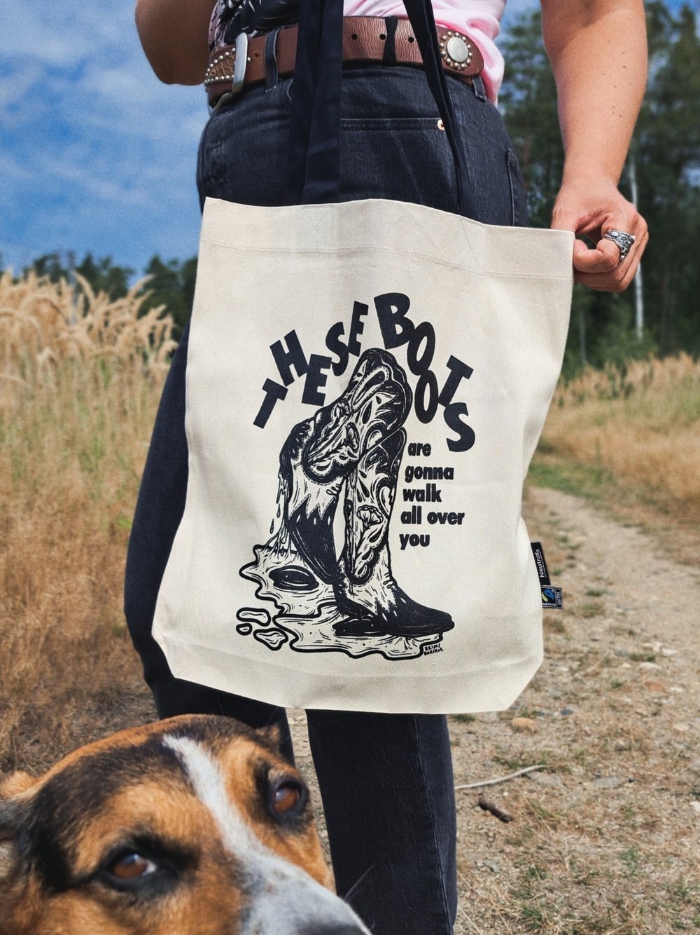 'THESE BOOTS' Organic Bag