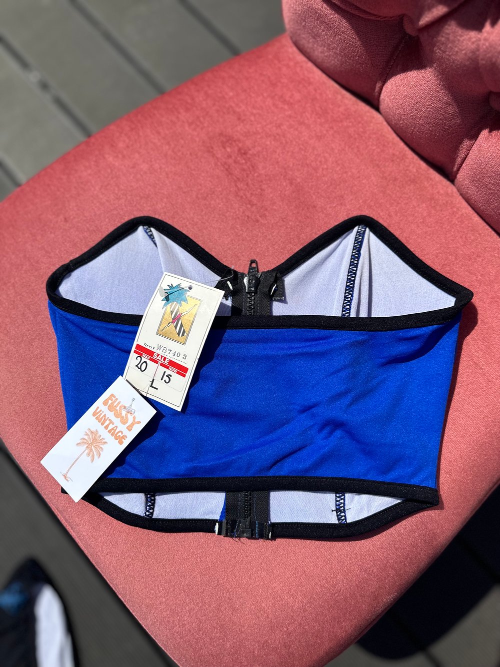 Image of 80's Strapless High Rise Bikini M