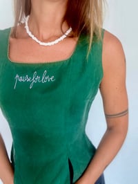 Image 1 of Top en soie "pause"