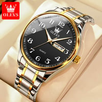Image 2 of OLEVS Classic Bussiness Quartz Watch for Men Digital Dial Date Week Display Clock Luminous Waterproo