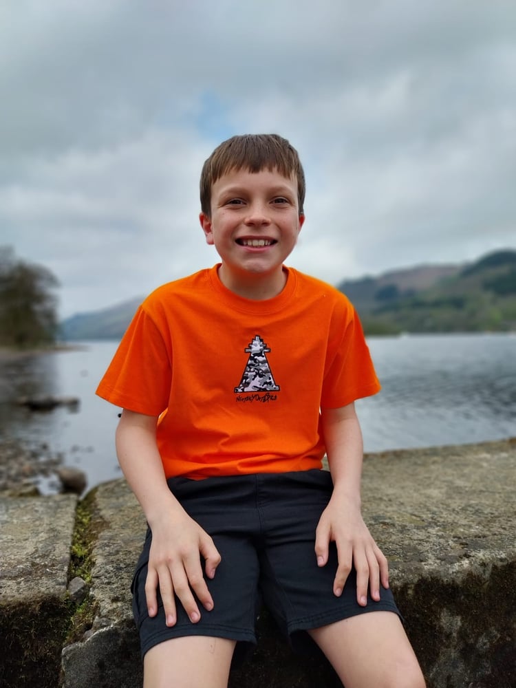 Image of Kids Orange Camo Tee