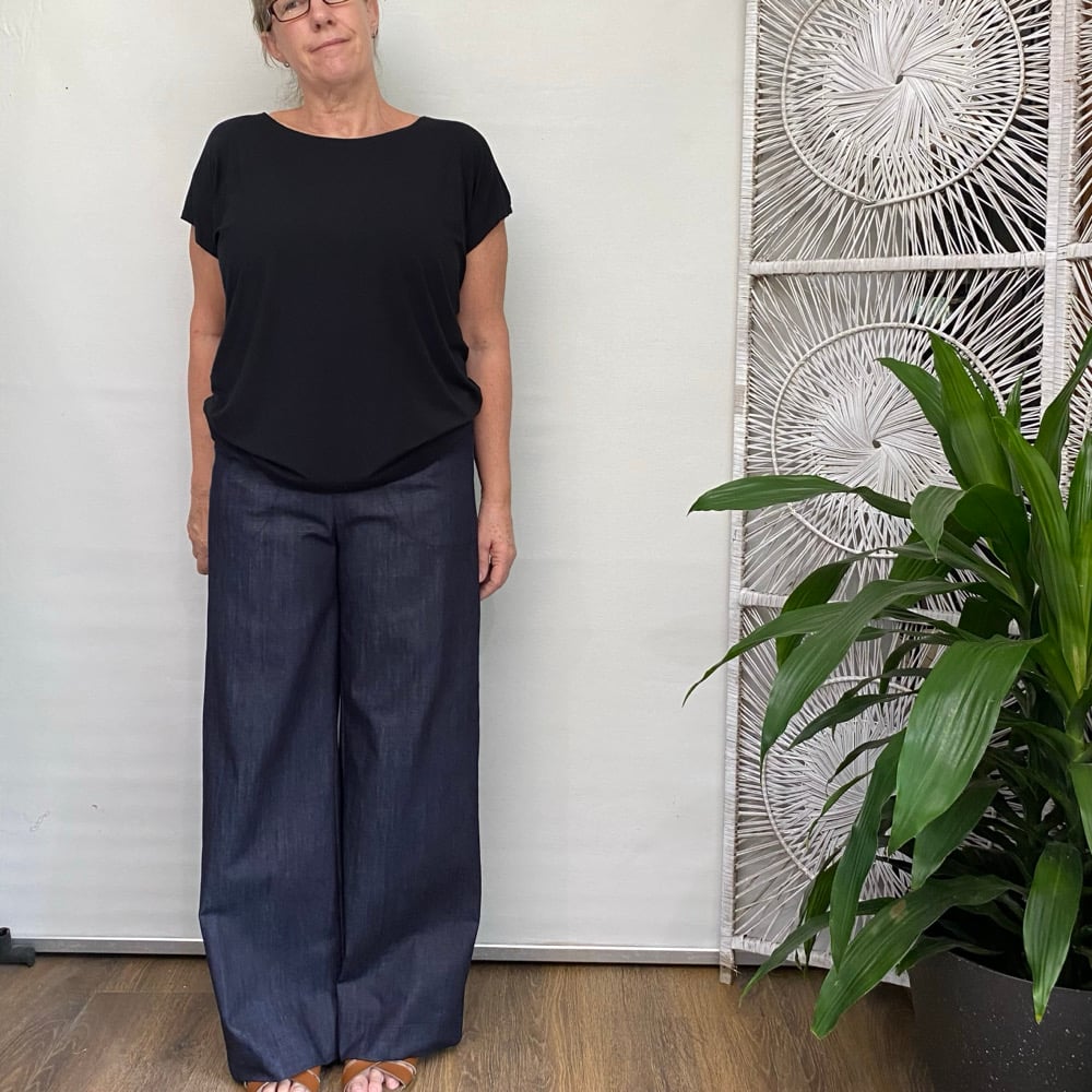 Image of Blue denim Linea pants