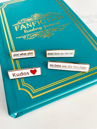 Image 3 of Fanfiction enamel pins