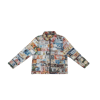 Foreign Currency Zip-Up Jacket