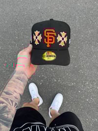 Image 3 of  BLACK ORANGE SAN FRANCISCO GIANTS CUSTOM FITTED CAP