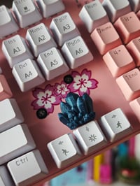 Image 2 of Tecla de ordenador piedra preciosa (azul purpurina) 