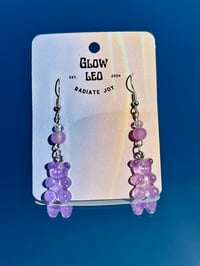 Image 2 of Lilac Gummy Bear Earrings