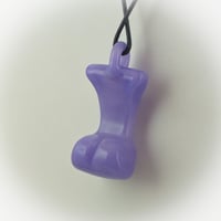 Image 5 of Deco Girl Pendant in Purple Satin