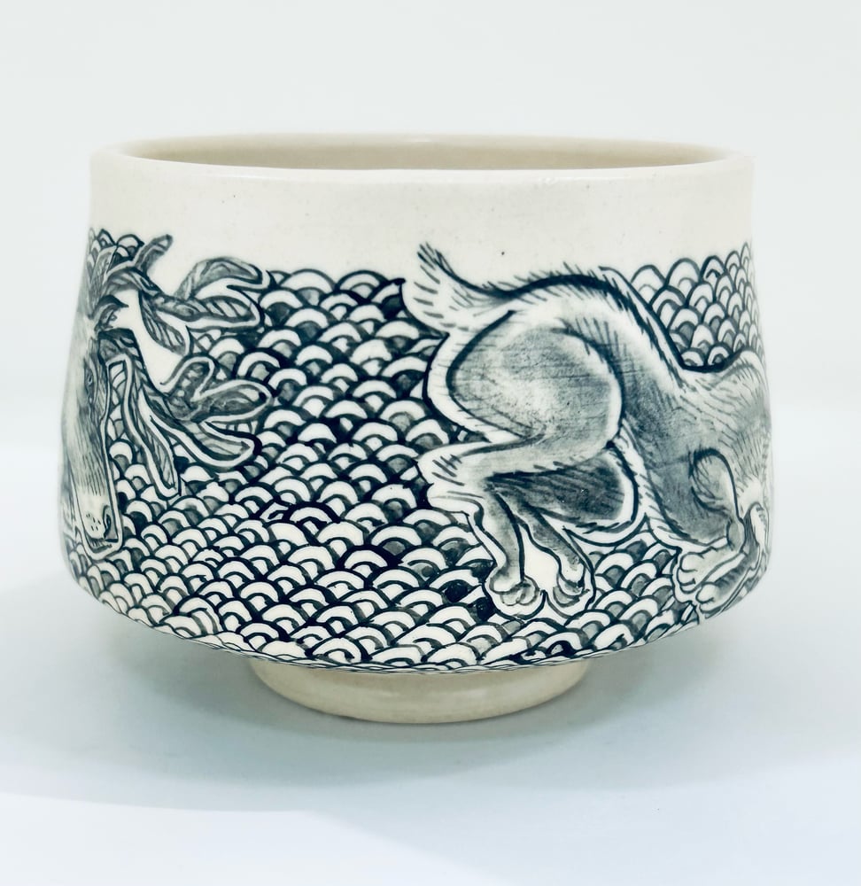 Image of Deer Chasing Hare Chawan