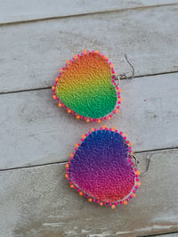 Image 3 of Deadly Neon Heart earrings 