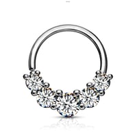 Image 3 of Blinged Septum Hoop