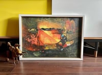 Image 1 of “Trois Bateaux”, 70s original abstract oil on canvas