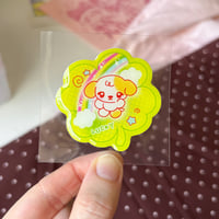 puffy clover sticker