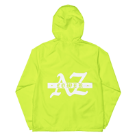 Image 4 of LOWER AZ Unisex lightweight zip up windbreaker white logo