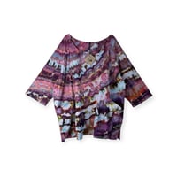 Image 1 of 2XL Cotton Woven Forager Top in Earthy Warm Agate Ice Dye